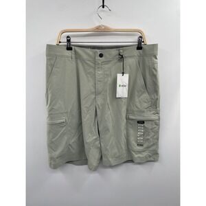 NWT Stio Coburn Shorts Men's 35X10 Sage Flat Pull-On Cargo Pocket Stretch Summer